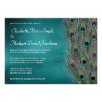 Le paon somptueux fait varier le pas du faire-part invitations