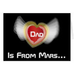 Le papa est de Mars-Personnaliser Carte
