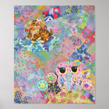 Le pays des merveilles de tissu posters