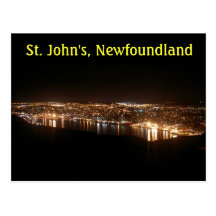 Le paysage urbain de St John la nuit Carte Postale