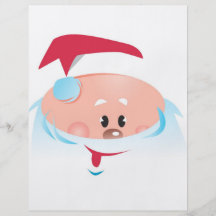 Le père noël heureux font face tract