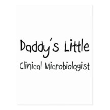 Le petit microbiologiste clinique du papa cartes postales