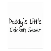 Le petit poulet Sexer du papa Carte Postale