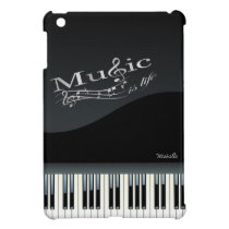 Le piano à queue personnalisé "musique est la vie  coques mini ipad