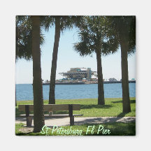 Le pilier St Petersburg la Floride Magnets Pour Réfrigérateur