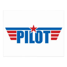 Le pilote s'envole l'insigne - aviation cartes postales