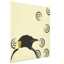 Le pingouin a enveloppé la copie de toile toile tendue sur châssis