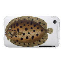 Le plat CLXXXIX f de bouffée (Pleuronectus Punctat Coque Case-Mate iPhone 3