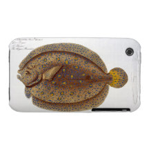 Le plat XLVI de flet d'Argus (Pleuronectes Argus) Coque iPhone 3