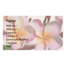 Le Plumeria fleurit le carte de visite