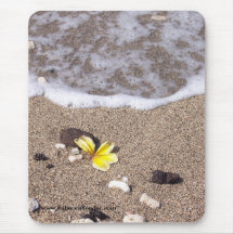Le Plumeria lave à terre Tapis De Souris