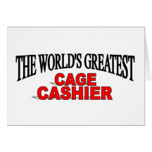 Le plus grand caissier de la cage du monde carte de vœux
