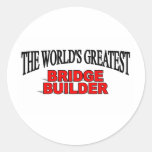 Le plus grand constructeur de pont du monde autocollants ronds