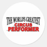Le plus grand interprète de cirque du monde autocollant rond