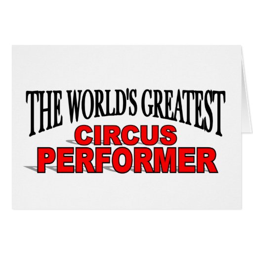 Le plus grand interprète de cirque du monde cartes de vœux