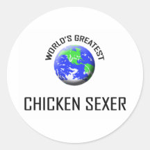 Le plus grand poulet Sexer du monde Adhésif Rond
