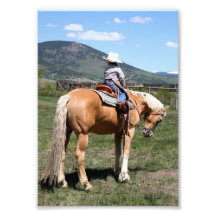 Le plus petit cowboy sellé impression photo