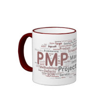 Le PMP frais de chef de projet étiquettent le nuag Mug