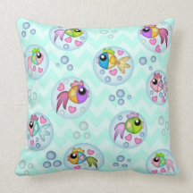 Le poisson de bulle sur Chevron ondule le coussin 