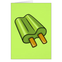 LE POPSICLE FFF0105 VERT TRAITE LE VECTEUR DE BONB CARTES DE VŒUX