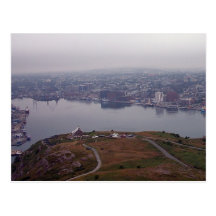 Le port de St John, carte postale de Terre-Neuve