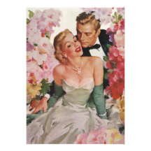Le portrait vintage, marié de jeune mariée, les no cartons d'invitation