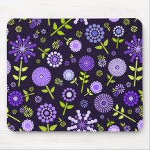 Le pourpre fleurit le mousepad tapis de souris