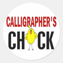 Le poussin du calligraphe autocollants