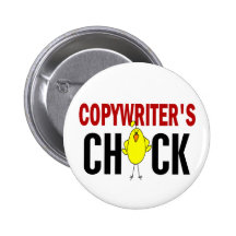 Le poussin du redacteur publicitaire badges avec agrafe