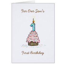 Le premier anniversaire du fils cartes de vœux