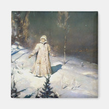 Le premier art d'imaginaire de neige magnets