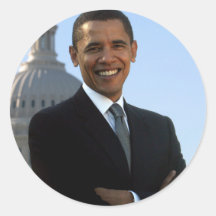 Le Président Barack Obama Autocollants Ronds