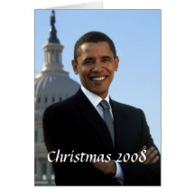 Le Président Obama Collectibles Christmas 2008 Carte De Vœux