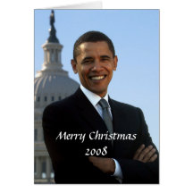 Le Président Obama Collectibles Christmas 2008 Carte