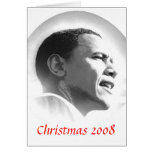 Le Président Obama Collectibles Christmas 2008 Carte
