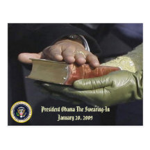 Le Président Obama THE SWEARING-IN commémoratif Carte Postale