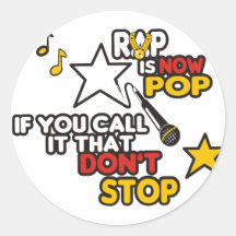 LE RAP EST MAINTENANT T-SHIRT DE POP AUTOCOLLANT