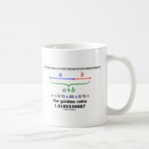Le rapport d'or (mathématiques 1,6180339887) mug