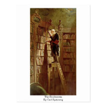 Le rat de bibliothèque par Carl Spitzweg Cartes Postales