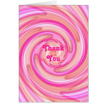 Le remous girly assez rose vous remercient carte