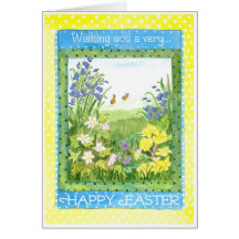 Le ressort fleurit la carte de Pâques