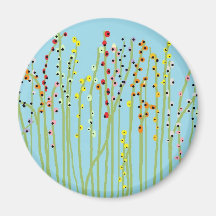 Le "RESSORT FLEURIT" la collection bleue Magnets Pour Réfrigérateur
