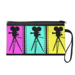 Le rétro appareil-photo de film silhouette le sac  sacs à main avec dragonne