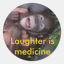 Le rire est des autocollants de médecine