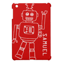 Le robot d'amusement badine l'ipad blanc rouge app