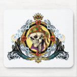Le Roi Skull Pirate avec des coeurs par Al Rio Tapis De Souris