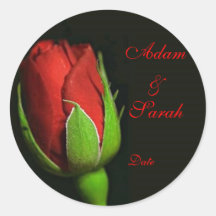 le rose rouge, revers s'est levé, Adam et Sarah, d Autocollant