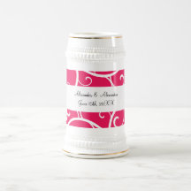 Le rose tourbillonne des faveurs de mariage tasse à café