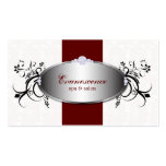 Le rouge de salon de spa tourbillonne carte de vis