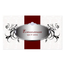 Le rouge de salon de spa tourbillonne carte de vis